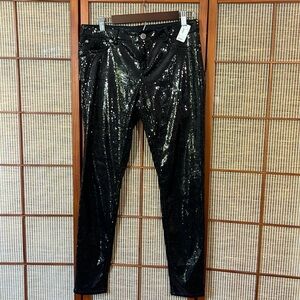 The Limited Full Sequin Black Legging Skinny Jeans - size 10